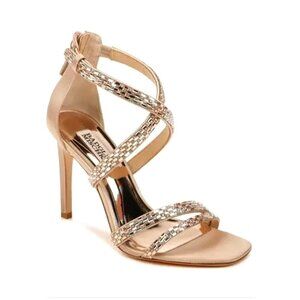Badgley Mischka Zendaya Satin Stiletto Sandals